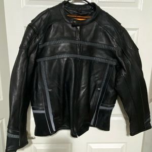 Brand New Wilson Leather Motorcycle Jacket. Zip out shell, pockets inside 2XL